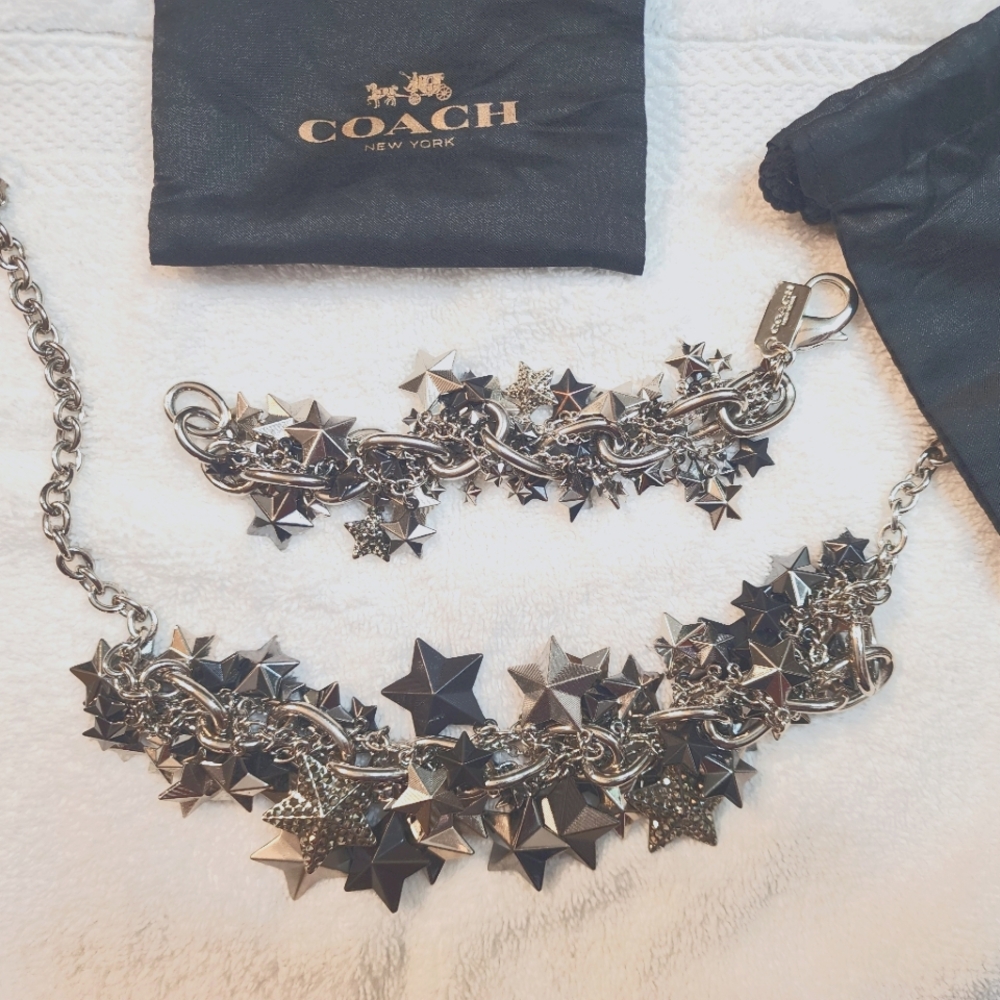 Coach necklace and bracelet